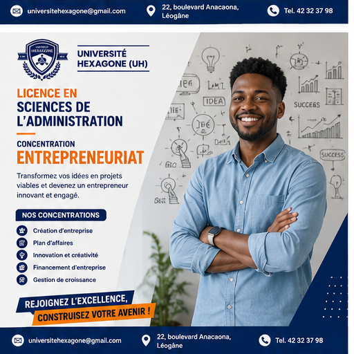 Affiche officielle : Sciences de l’administration — Entrepreneuriat